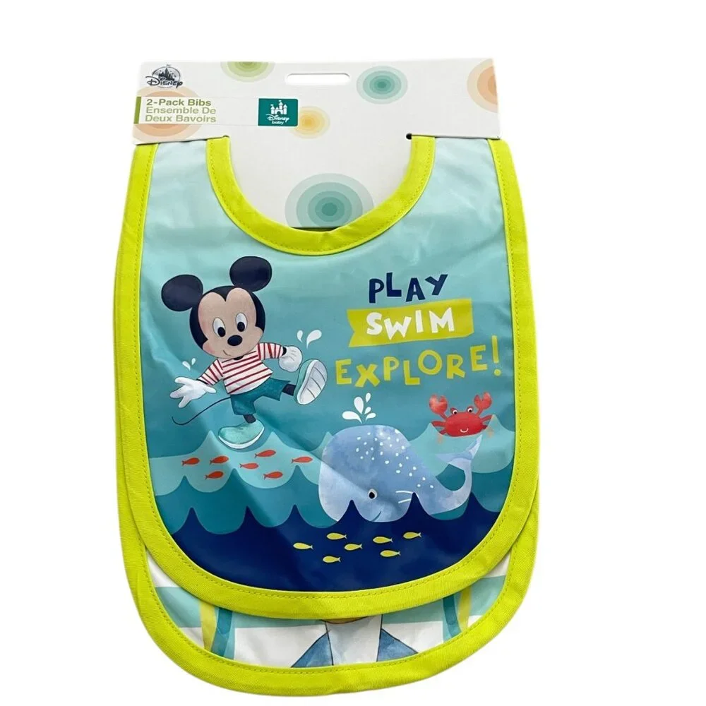 Disney Store Disney Baby Mickey Mouse Donald Duck Bib Set for Baby
